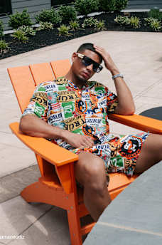 ALLOVER WEST COAST LOGO CAMP COLLAR SHIRT, image 2
