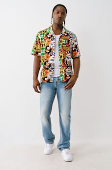ALLOVER WEST COAST LOGO CAMP COLLAR SHIRT, image 6