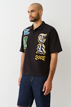 OVERSIZED PATCH POLO SHIRT, image 3
