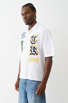 OVERSIZED PATCH POLO SHIRT, image 3