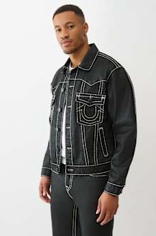 OVERSIZED SUPER T COATED DENIM JACKET, image 4