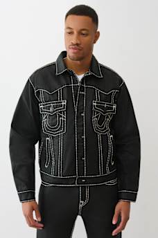 OVERSIZED SUPER T COATED DENIM JACKET, image 5