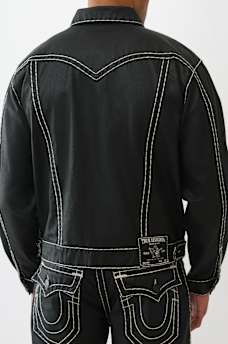 OVERSIZED SUPER T COATED DENIM JACKET, image 6