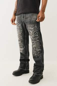 BILLY DISTRESSED BIG T FLAP BOOTCUT JEAN, image 3