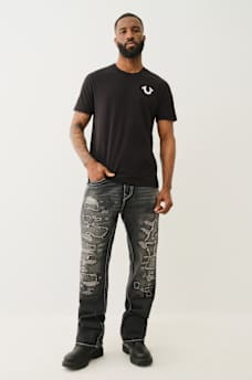 BILLY DISTRESSED BIG T FLAP BOOTCUT JEAN, image 7