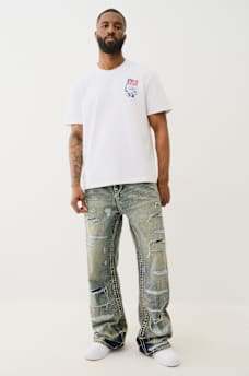 VINNY DISTRESSED SUPER T FLAP ULTRA BAGGY JEAN, image 2