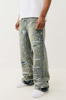 VINNY DISTRESSED SUPER T FLAP ULTRA BAGGY JEAN, image 4