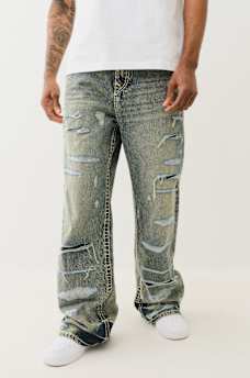 VINNY DISTRESSED SUPER T FLAP ULTRA BAGGY JEAN, image 1