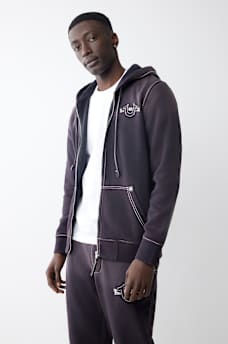 BIG T CRYSTAL HORSESHOE ZIP HOODIE, image 4