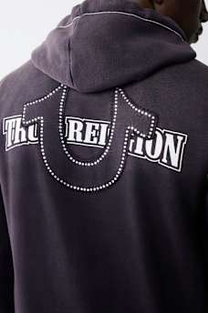 BIG T CRYSTAL HORSESHOE ZIP HOODIE, image 1