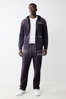 BIG T CRYSTAL HORSESHOE STRAIGHT SWEAT PANT, image 3