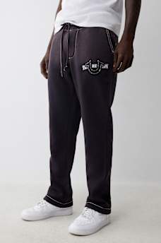 BIG T CRYSTAL HORSESHOE STRAIGHT SWEAT PANT, image 1