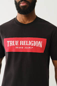 HEAVYWEIGHT MESH LOGO TEE, image 1