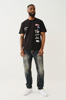 ROCCO QUAD LOGO SUPER T SKINNY JEAN 32", image 3