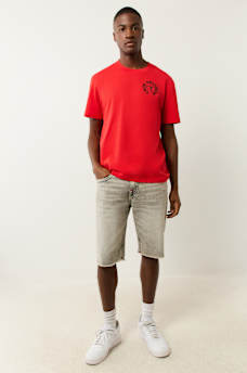 RICKY FRAYED FLAP DENIM SHORT, image 3