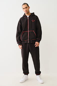 SUPER T EMBROIDERED BUDDHA LOGO ZIP HOODIE, image 7