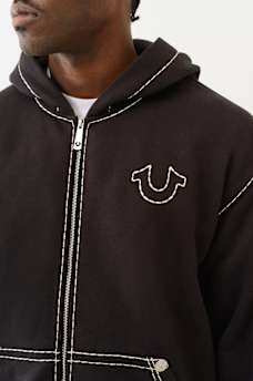 SUPER T EMBROIDERED BUDDHA LOGO ZIP HOODIE, image 4
