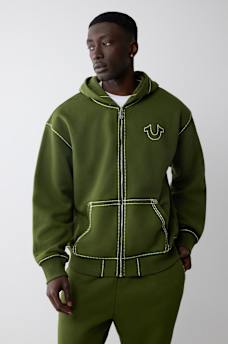 SUPER T EMBROIDERED BUDDHA LOGO ZIP HOODIE, image 2