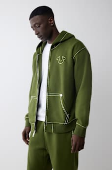 SUPER T EMBROIDERED BUDDHA LOGO ZIP HOODIE, image 3