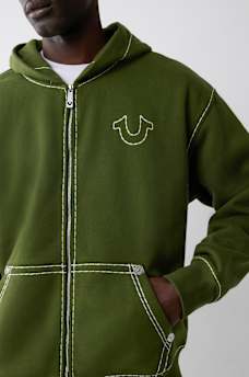 SUPER T EMBROIDERED BUDDHA LOGO ZIP HOODIE, image 5