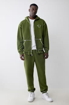 SUPER T EMBROIDERED BUDDHA LOGO ZIP HOODIE, image 6