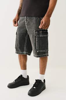 VINNY BIG T DENIM CARGO SHORT, image 4