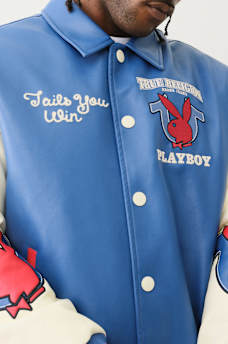 TRUE RELIGION X PLAYBOY BOMBER VARSITY JACKET, image 4