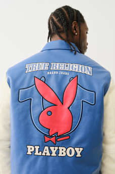 TRUE RELIGION X PLAYBOY BOMBER VARSITY JACKET, image 5