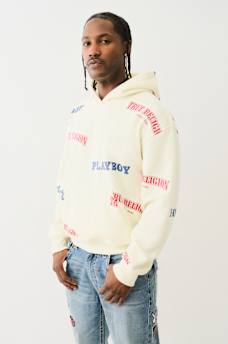 TRUE RELIGION X PLAYBOY CINCHED HOODIE, image 4