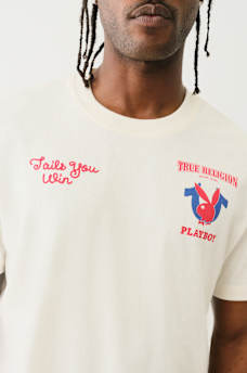 TRUE RELIGION X PLAYBOY 'TAILS YOU WIN' TEE, image 2