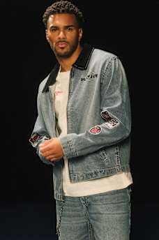 TRUE RELIGION X PLAYBOY BIG T DENIM WORKWEAR JACKET, image 2