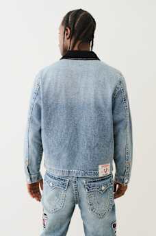 TRUE RELIGION X PLAYBOY BIG T DENIM WORKWEAR JACKET, image 5