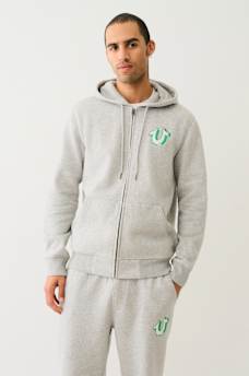 SUDADERA CON CAPUCHA Y CIERRE DE ESTILO GRAFFITI
