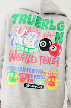 SUDADERA CON CAPUCHA Y CIERRE DE ESTILO GRAFFITI