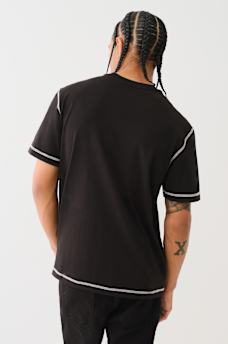 EMBROIDERED HORSESHOE FLATLOCK TEE, image 3