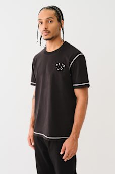 EMBROIDERED HORSESHOE FLATLOCK TEE, image 4