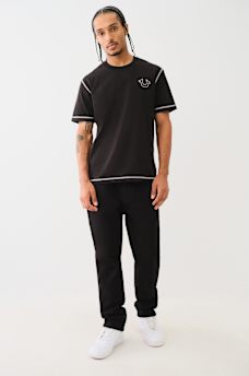 EMBROIDERED HORSESHOE FLATLOCK TEE, image 5