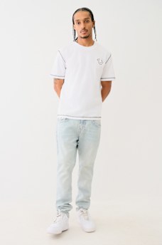 EMBROIDERED HORSESHOE FLATLOCK TEE, image 5