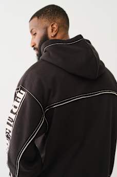 BIG T LOGO ZIP TRIM HOODIE, image 3