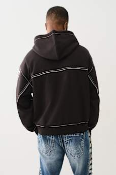 BIG T LOGO ZIP TRIM HOODIE, image 5