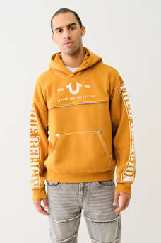 BIG T LOGO ZIP TRIM HOODIE, image 3