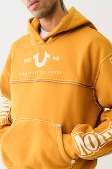 BIG T LOGO ZIP TRIM HOODIE, image 1