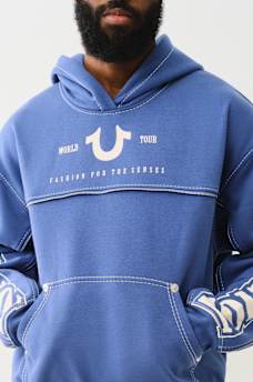 BIG T LOGO ZIP TRIM HOODIE, image 3