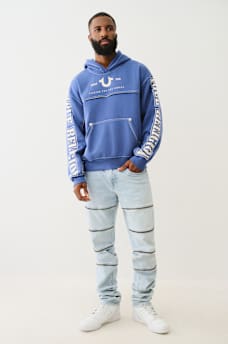 BIG T LOGO ZIP TRIM HOODIE, image 6