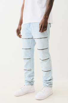 ROCCO STACKED ZIPPER SKINNY JEAN, image 1