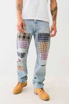 RICKY BIG T PATCHWORK APPLIQUE STRAIGHT JEAN, image 1