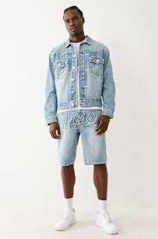 OVERSIZED LOGO APPLIQUE SUPER T DENIM JACKET, image 3