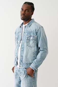 OVERSIZED LOGO APPLIQUE SUPER T DENIM JACKET, image 7