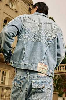 OVERSIZED LOGO APPLIQUE SUPER T DENIM JACKET, image 1