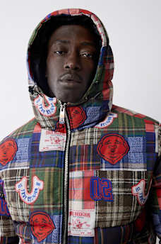 PLAID PATCHWORK PUFFER JACKET, image 2